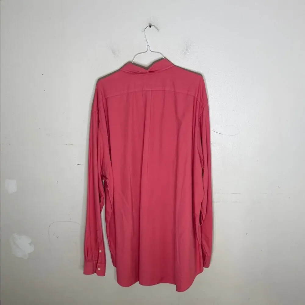 Ralph Lauren Men's Coral Button-Down Shirt Size 3XLT